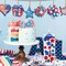 162 Pieces Patriotic Vase Filler Set - Red, White, and Blue Beads Blue Red Starsfor Vase Candles